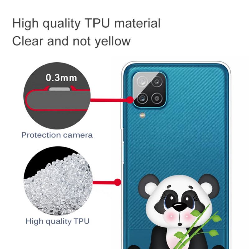 Etui Samsung Galaxy A12 Przezroczysta Smutna Panda