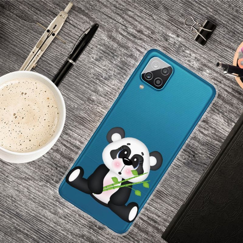 Etui Samsung Galaxy A12 Przezroczysta Smutna Panda