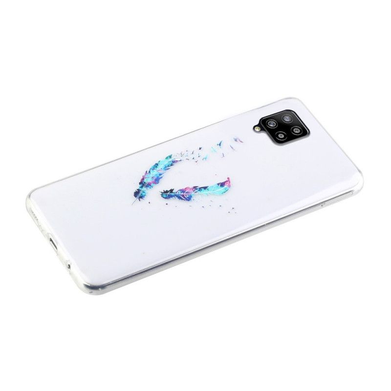 Etui Samsung Galaxy A12 Przezroczyste Pióra