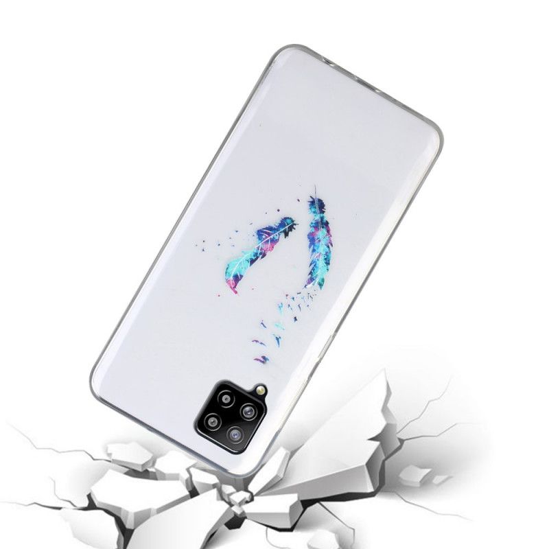 Etui Samsung Galaxy A12 Przezroczyste Pióra