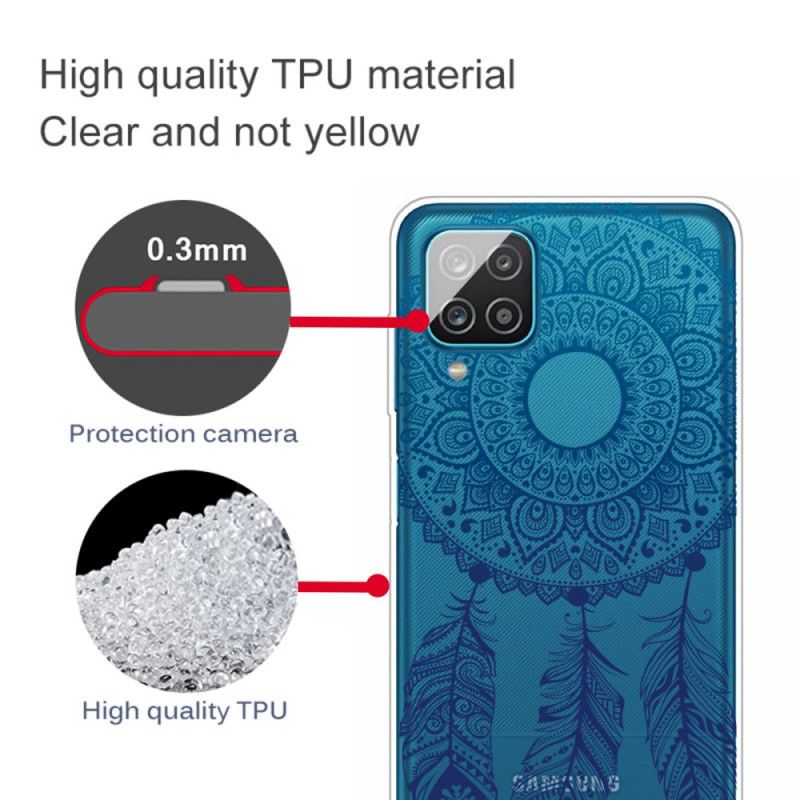 Etui Samsung Galaxy A12 Wyjątkowa Kwiatowa Mandala