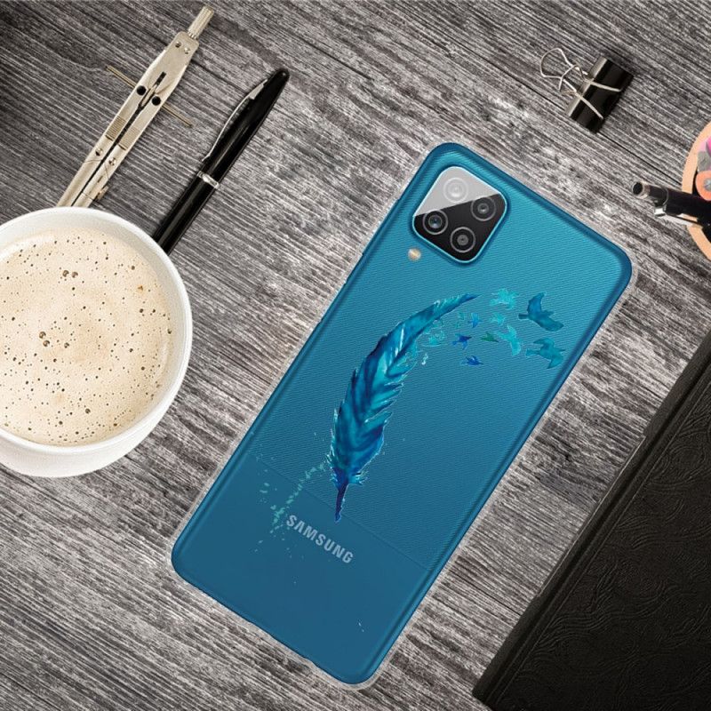 Futerały Samsung Galaxy A12 Etui na Telefon Piękne Pióro