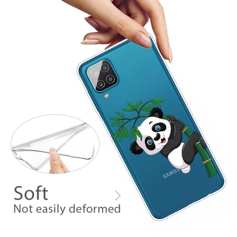 Futerały Samsung Galaxy A12 Etui na Telefon Przezroczysta Panda Na Bambusie