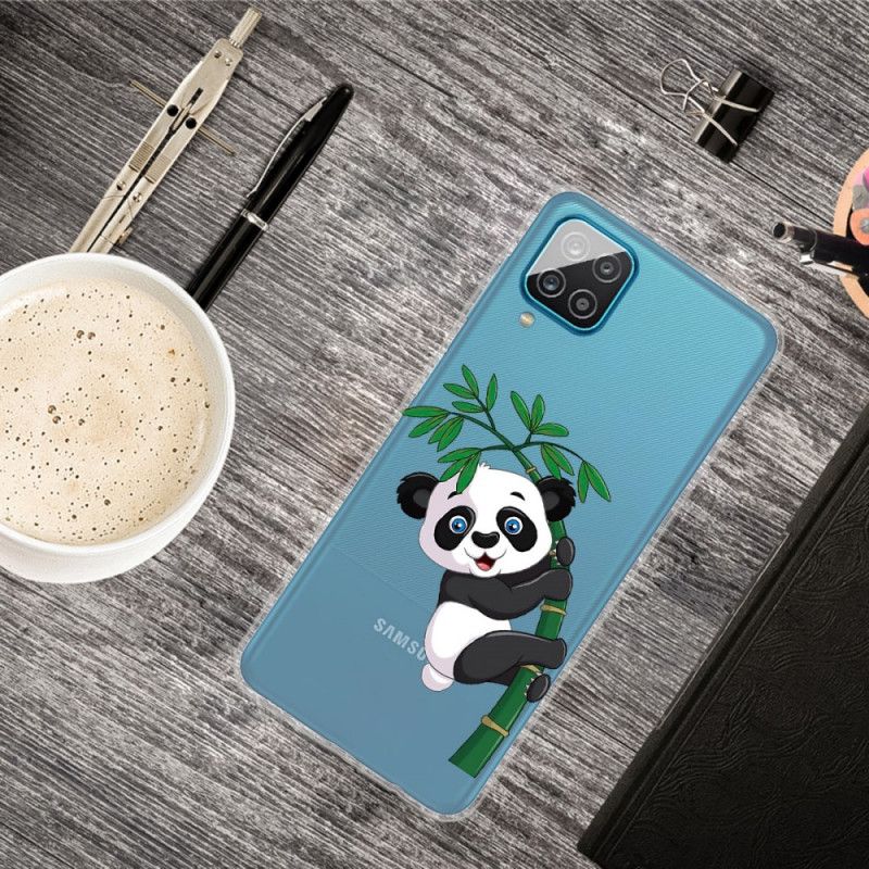 Futerały Samsung Galaxy A12 Etui na Telefon Przezroczysta Panda Na Bambusie