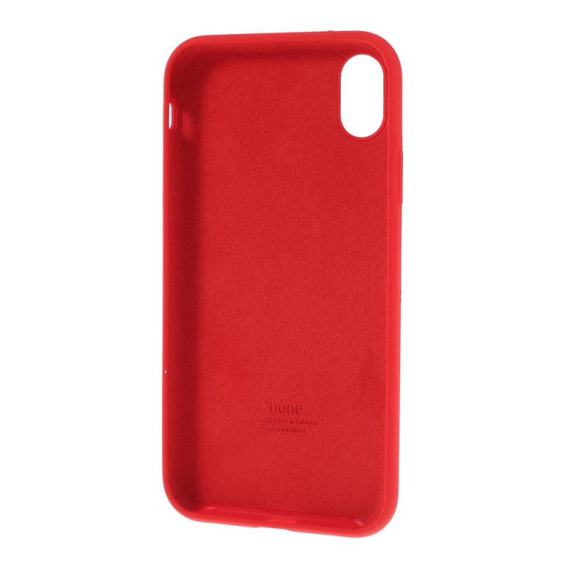 Etui iPhone XS Cyjan Czerwony Silikonowe Serce Etui Ochronne