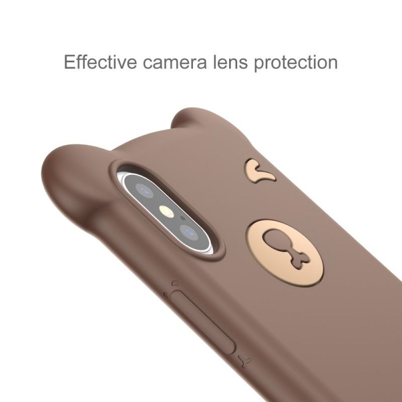 Etui iPhone XS Czarny Mały Miś Baseus Etui Ochronne