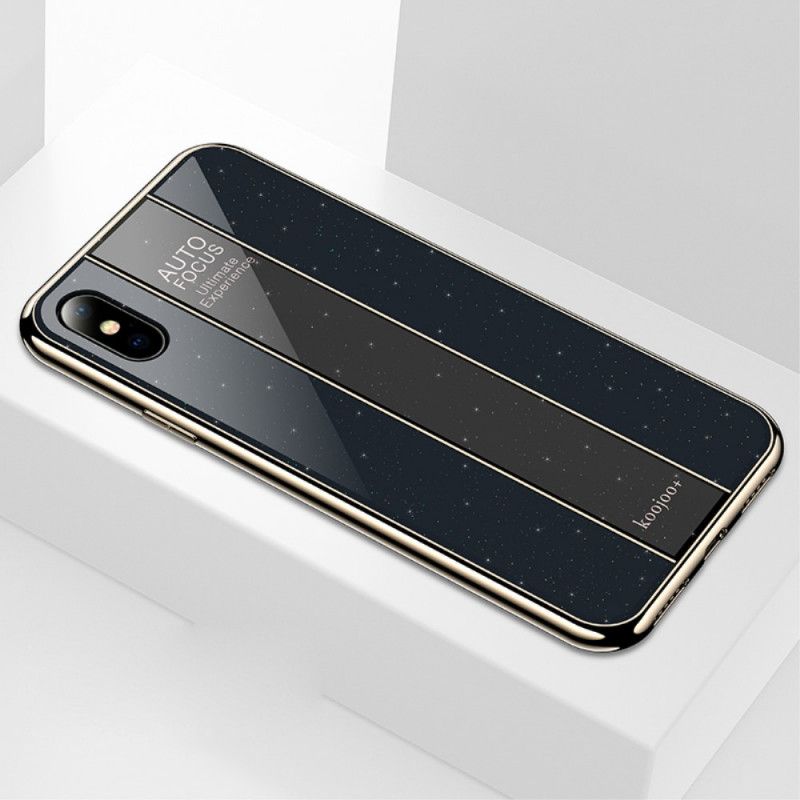 Etui iPhone XS Czerwony Czarny Luksusowa Hybryda Etui Ochronne