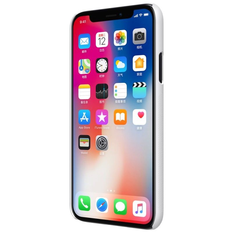 Etui iPhone XS Czerwony Czarny Sztywny Matowy Nillkin