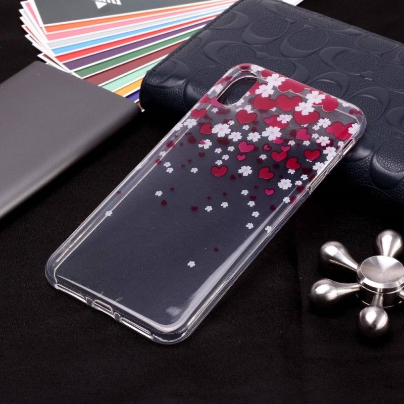 Etui iPhone XS Deszcz Serc