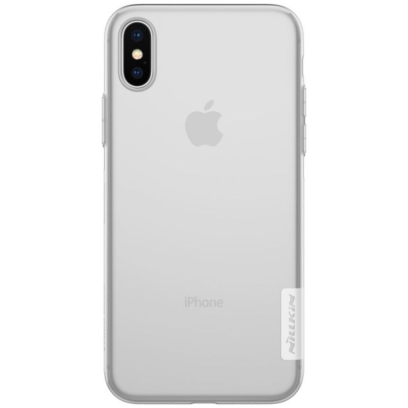 Etui iPhone XS Przezroczysty Czarny Przezroczysty Nillkin