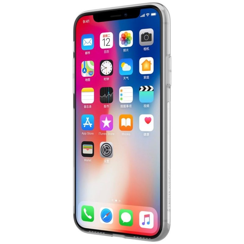 Etui iPhone XS Przezroczysty Czarny Przezroczysty Nillkin