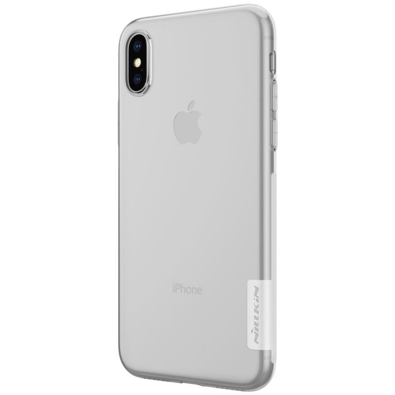 Etui iPhone XS Przezroczysty Czarny Przezroczysty Nillkin