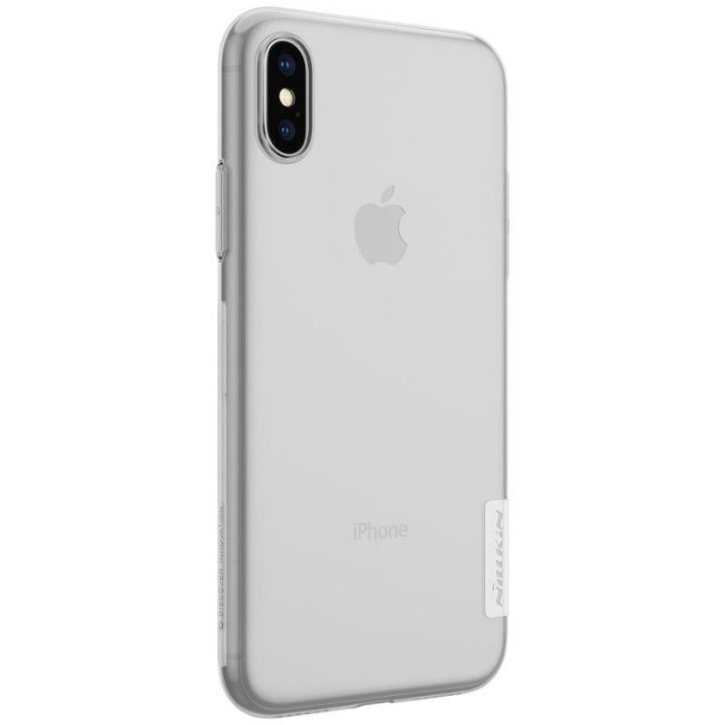 Etui iPhone XS Przezroczysty Czarny Przezroczysty Nillkin