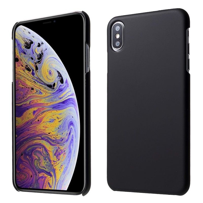 Etui iPhone XS Różowy Czarny Sztywny Silikon