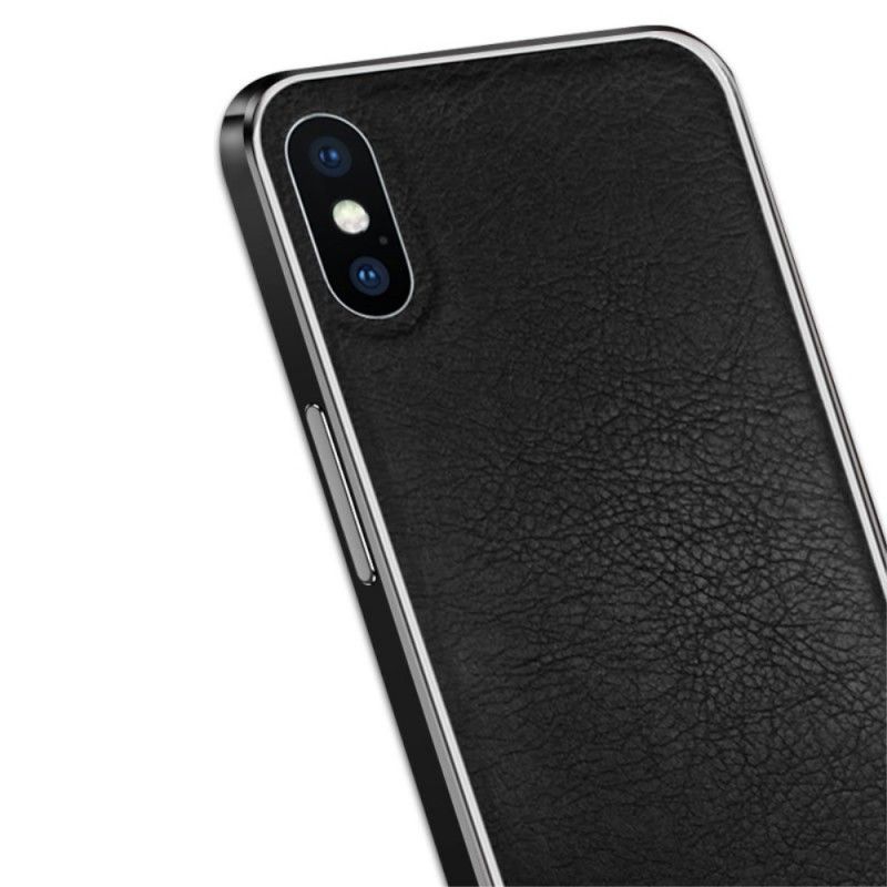 Futerały iPhone XS Granatowy Czerwony Etui na Telefon Nxe Skóra