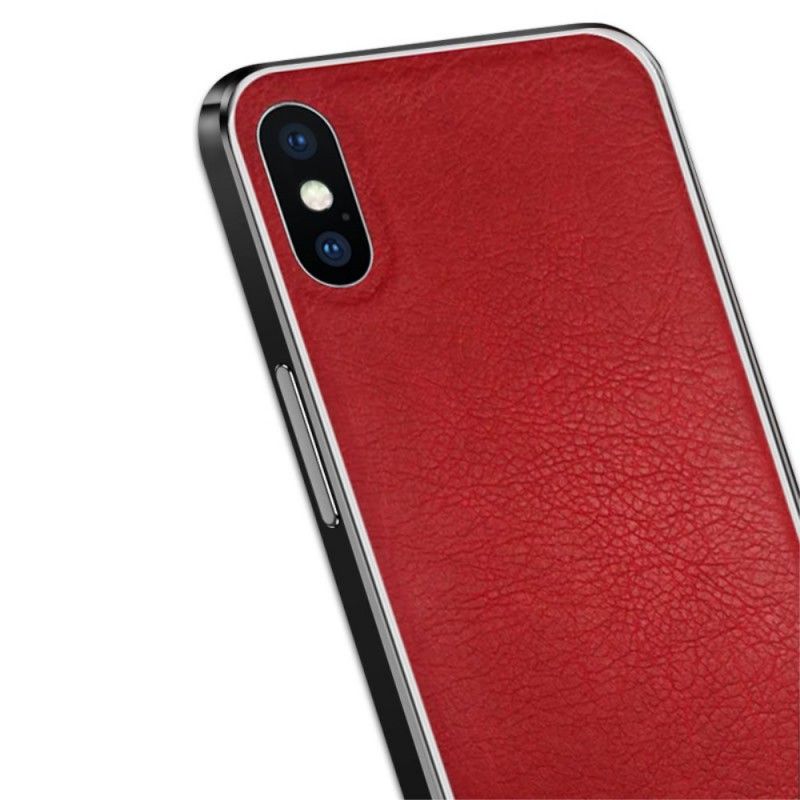 Futerały iPhone XS Granatowy Czerwony Etui na Telefon Nxe Skóra