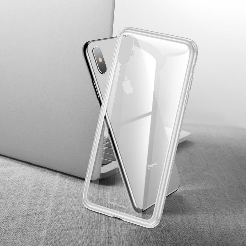 Futerały iPhone XS Róża Etui na Telefon Przezroczysta Podstawa