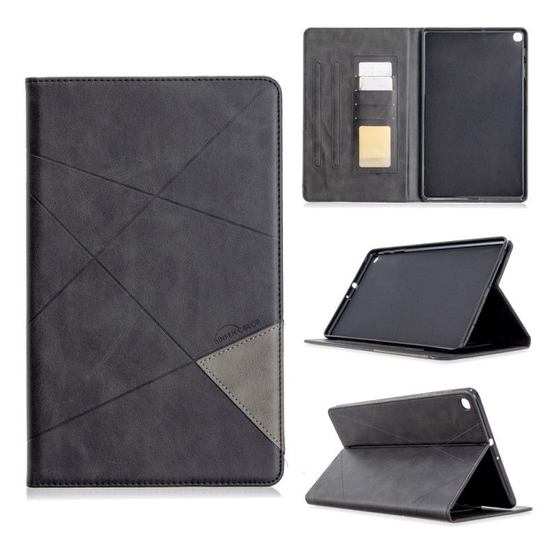 Case Samsung Galaxy Tab A 10.1 (2019) Czerwony Szary Etui na Telefon Geometria