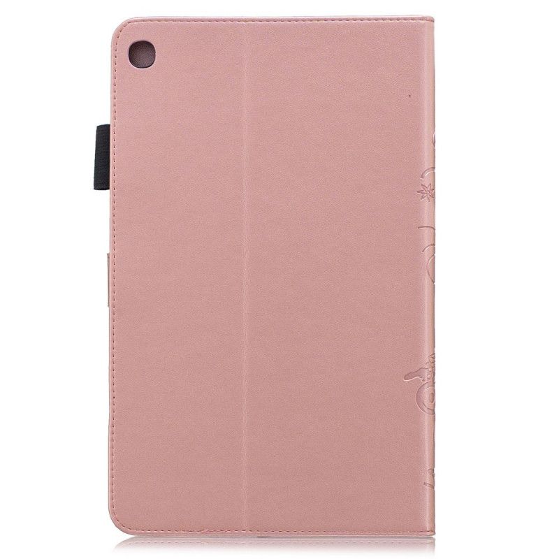 Etui Folio Samsung Galaxy Tab A 10.1 (2019) Fioletowy Jasnoniebieski Motyle I Kwiaty