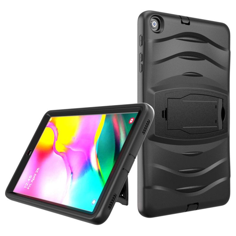 Etui Samsung Galaxy Tab A 10.1 (2019) Czerwony Czarny Ochrona Zderzaka Ze Wspornikiem