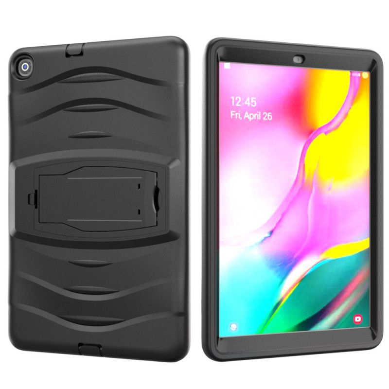 Etui Samsung Galaxy Tab A 10.1 (2019) Czerwony Czarny Ochrona Zderzaka Ze Wspornikiem