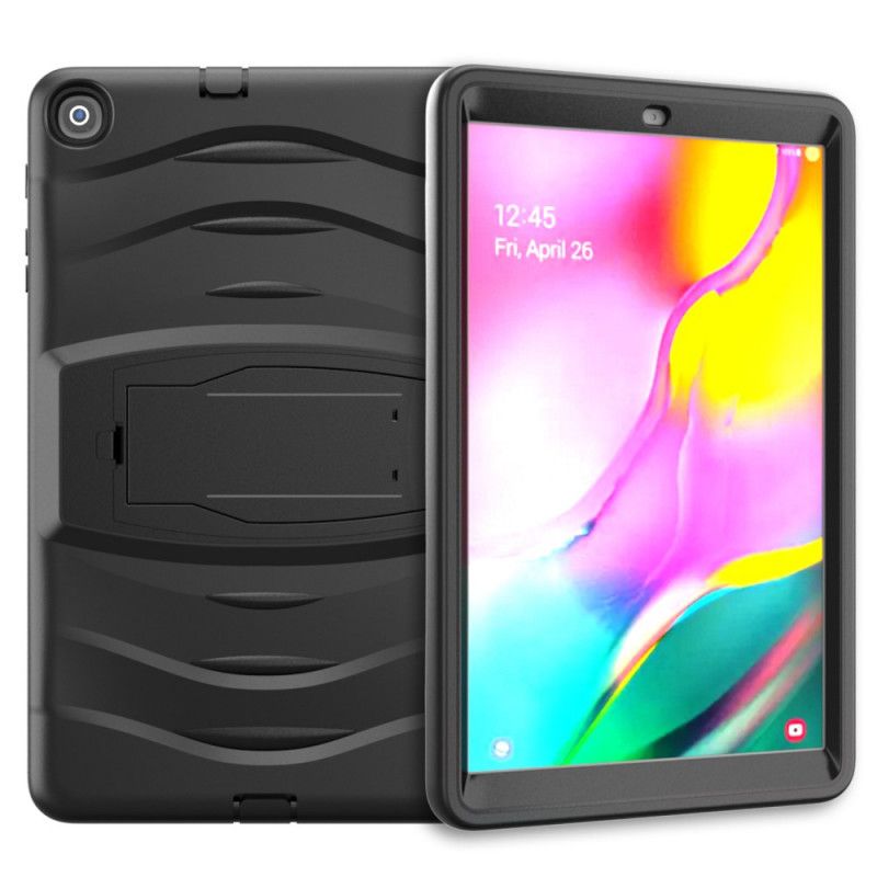 Etui Samsung Galaxy Tab A 10.1 (2019) Czerwony Czarny Ochrona Zderzaka Ze Wspornikiem