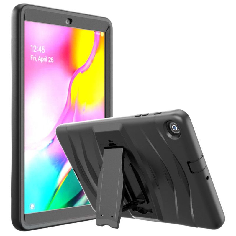 Etui Samsung Galaxy Tab A 10.1 (2019) Czerwony Czarny Ochrona Zderzaka Ze Wspornikiem