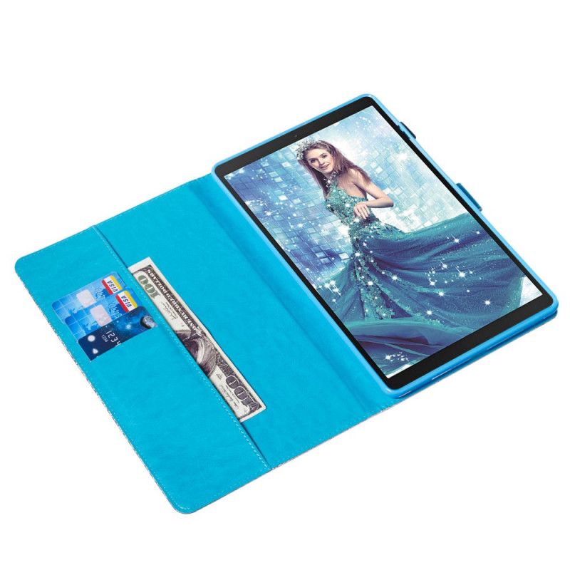 Skórzany Futerał Samsung Galaxy Tab A 10.1 (2019) Etui na Telefon Brokat Syreny