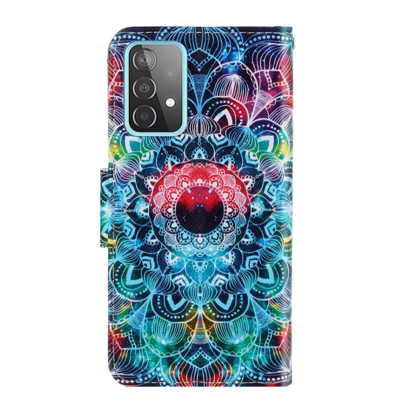 Etui Folio Samsung Galaxy A52 4G / A52 5G Błyszcząca Mandala Stringi