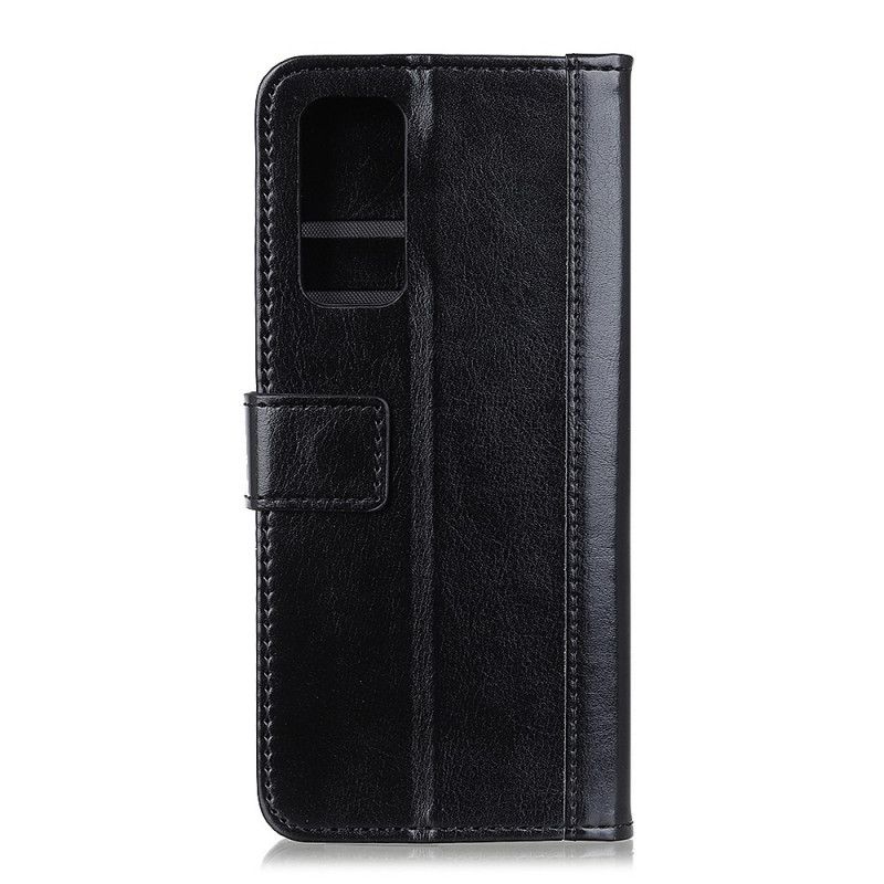 Etui Folio Samsung Galaxy A52 4G / A52 5G Czerwony Czarny Efekt Antycznej Skóry Etui Ochronne