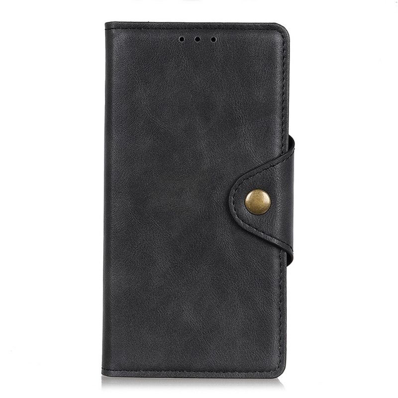 Etui Folio Samsung Galaxy A52 4G / A52 5G Czerwony Czarny Vintage Guzik Ze Sztucznej Skóry Etui Ochronne