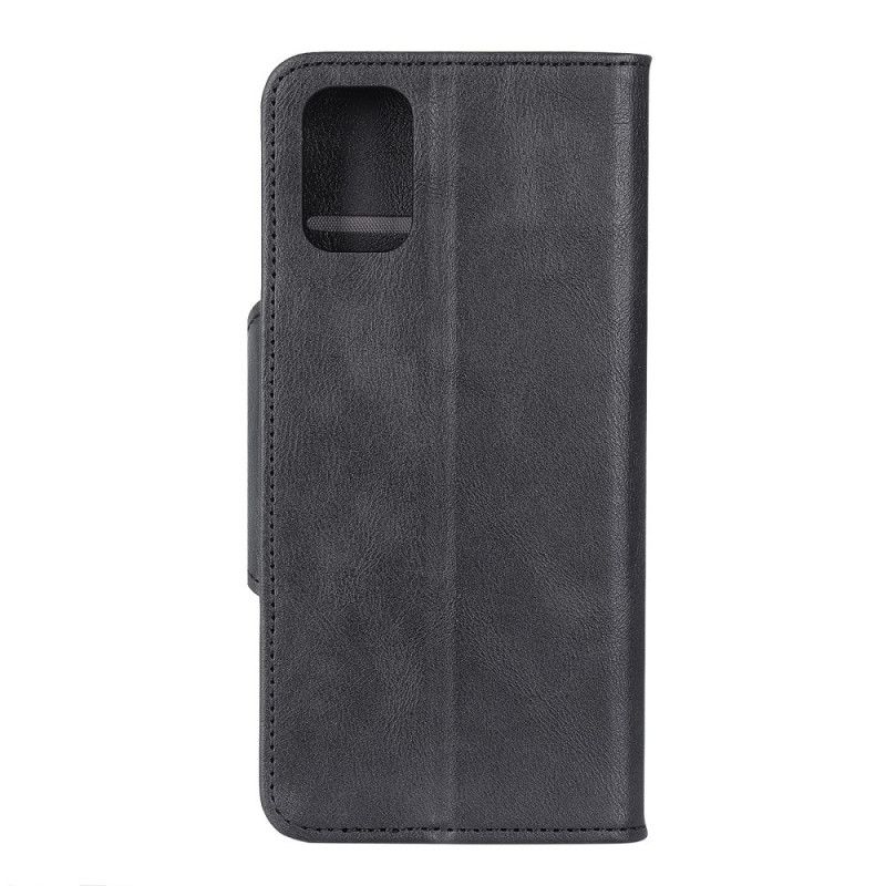 Etui Folio Samsung Galaxy A52 4G / A52 5G Czerwony Czarny Vintage Guzik Ze Sztucznej Skóry Etui Ochronne