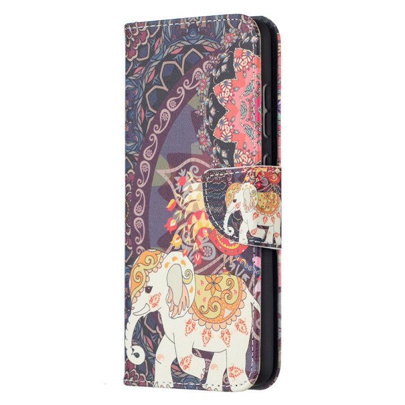 Etui Folio Samsung Galaxy A52 4G / A52 5G Etniczna Mandala Słonia Etui Ochronne