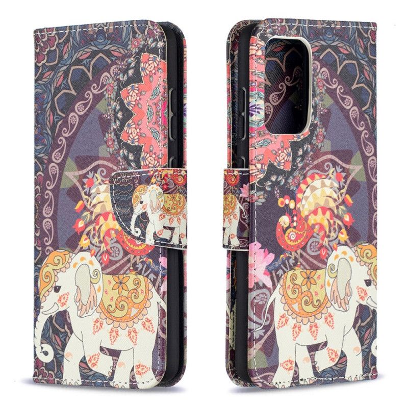 Etui Folio Samsung Galaxy A52 4G / A52 5G Etniczna Mandala Słonia Etui Ochronne