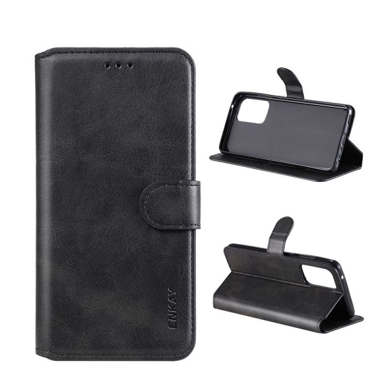 Etui Folio Samsung Galaxy A52 4G / A52 5G Granatowy Czarny Imitacja Skóry Enkay