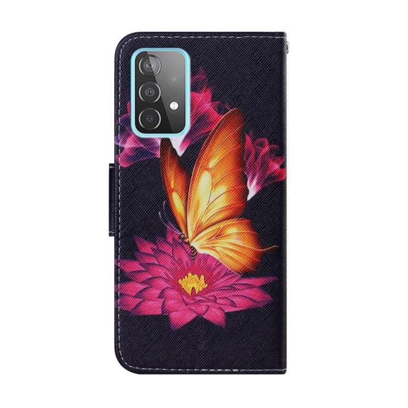 Etui Folio Samsung Galaxy A52 4G / A52 5G Motyl I Lotos