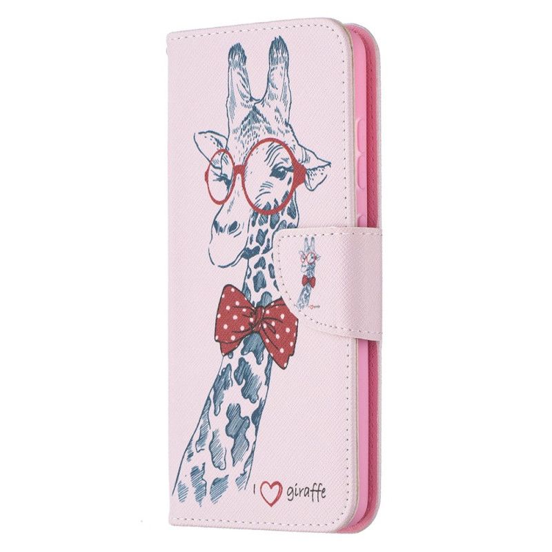 Etui Folio Samsung Galaxy A52 4G / A52 5G Nerd Żyrafa Etui Ochronne