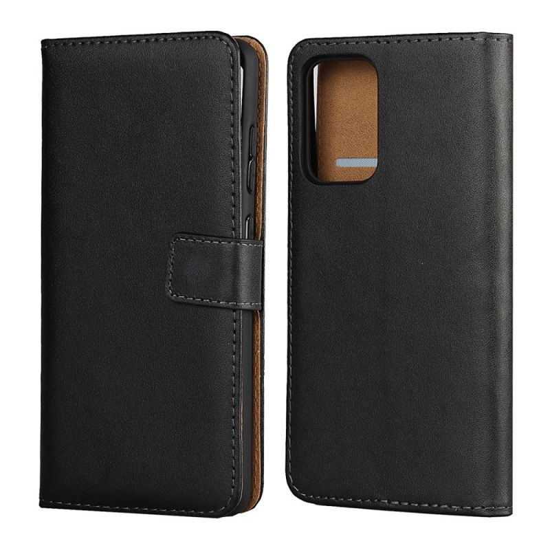 Etui Folio Samsung Galaxy A52 4G / A52 5G Portfel Z Prawdziwej Skóry