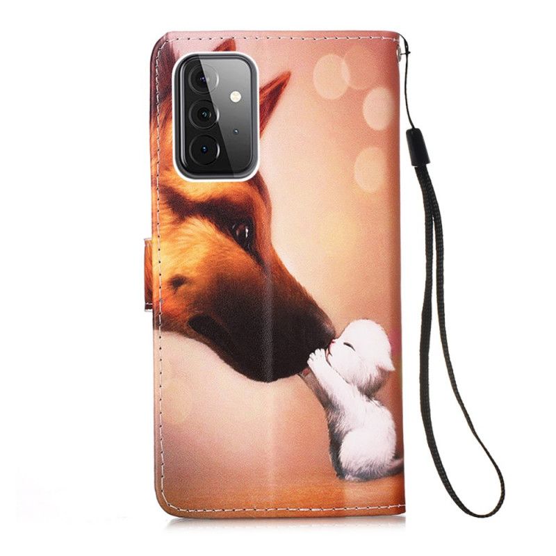 Etui Folio Samsung Galaxy A52 4G / A52 5G Przyjaciel Kota Ernesta