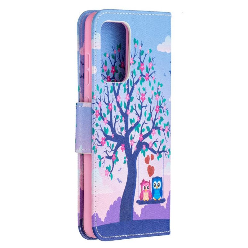 Etui Folio Samsung Galaxy A52 4G / A52 5G Sowy Na Huśtawce