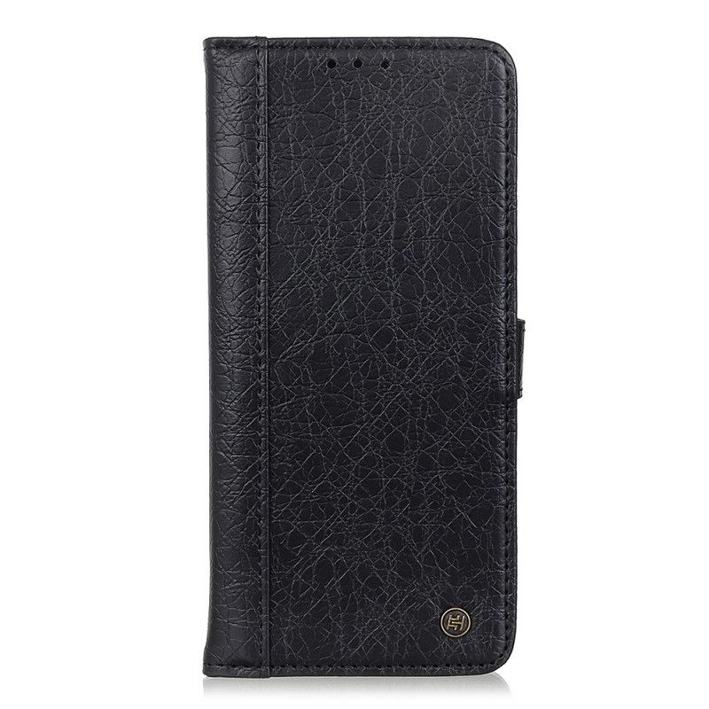 Etui Folio Samsung Galaxy A52 4G / A52 5G Szary Czarny Styl Nosorożca Ze Sztucznej Skóry Etui Ochronne