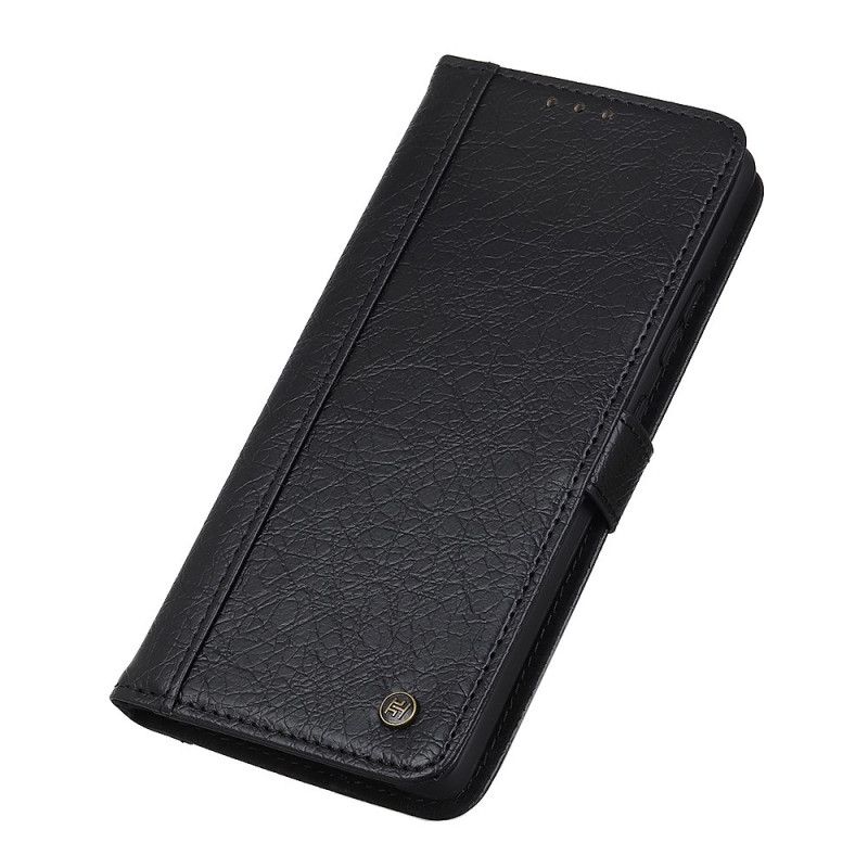 Etui Folio Samsung Galaxy A52 4G / A52 5G Szary Czarny Styl Nosorożca Ze Sztucznej Skóry Etui Ochronne