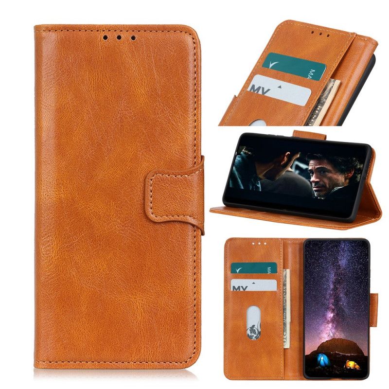 Etui Folio Samsung Galaxy A52 4G / A52 5G Zielony Czarny Zapięcie Dwustronne Z Efektem Skóry Etui Ochronne