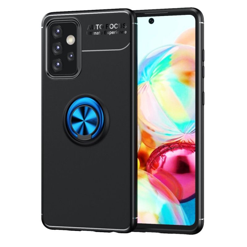 Etui Samsung Galaxy A52 4G / A52 5G Czerwony Czarny Pierścień Obrotowy