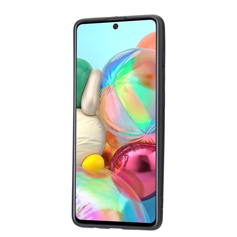 Etui Samsung Galaxy A52 4G / A52 5G Czerwony Czarny Uchwyt Na Kartę Obsługi Zestawu Głośnomówiącego