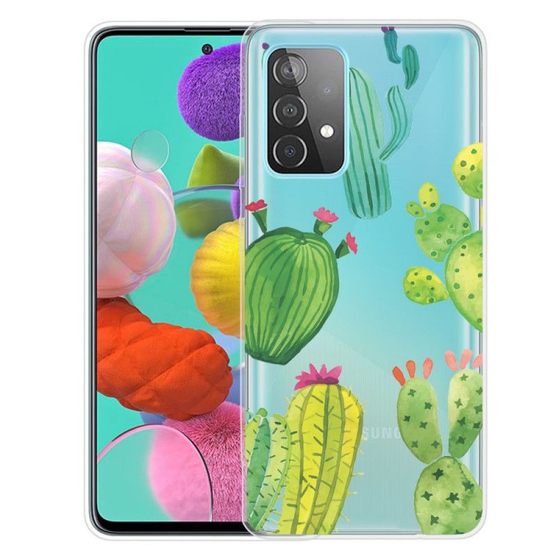 Etui Samsung Galaxy A52 4G / A52 5G Kaktus Akwarelowy