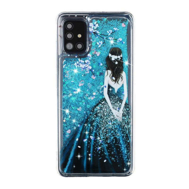 Etui Samsung Galaxy A52 4G / A52 5G Kobieta Z Brokatem