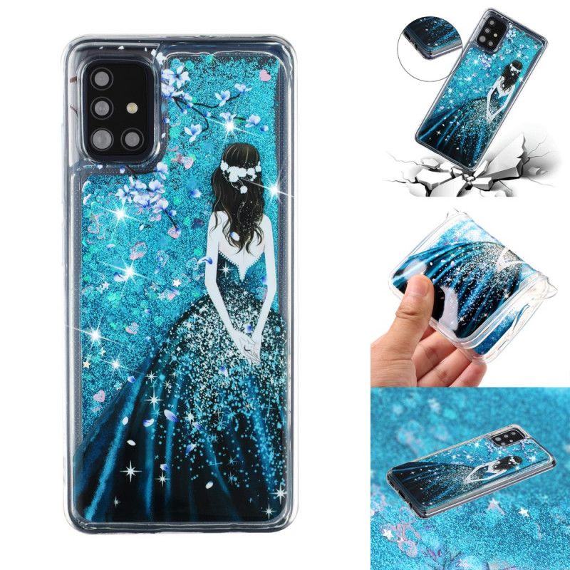 Etui Samsung Galaxy A52 4G / A52 5G Kobieta Z Brokatem