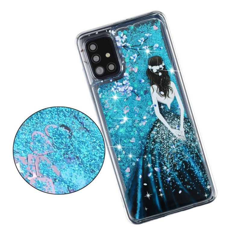 Etui Samsung Galaxy A52 4G / A52 5G Kobieta Z Brokatem