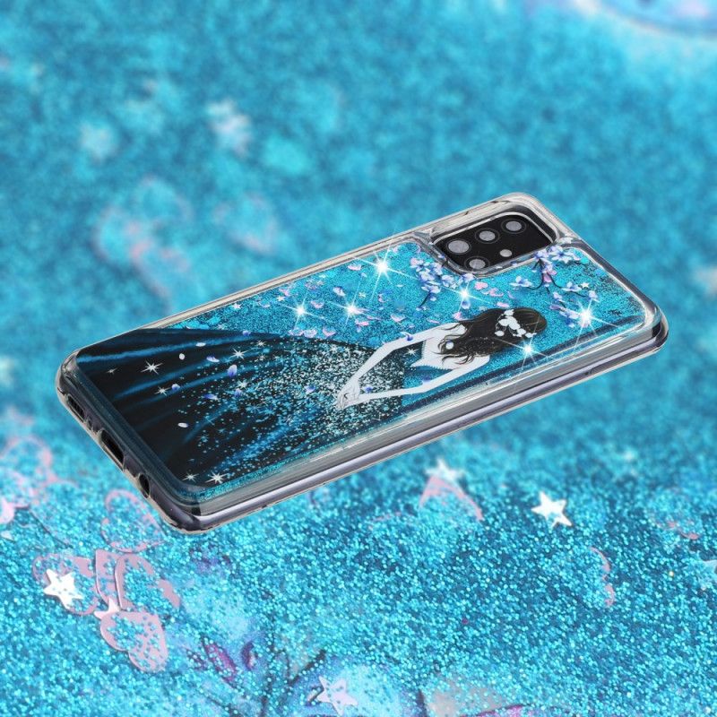 Etui Samsung Galaxy A52 4G / A52 5G Kobieta Z Brokatem